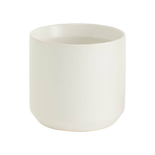 Round White Pot