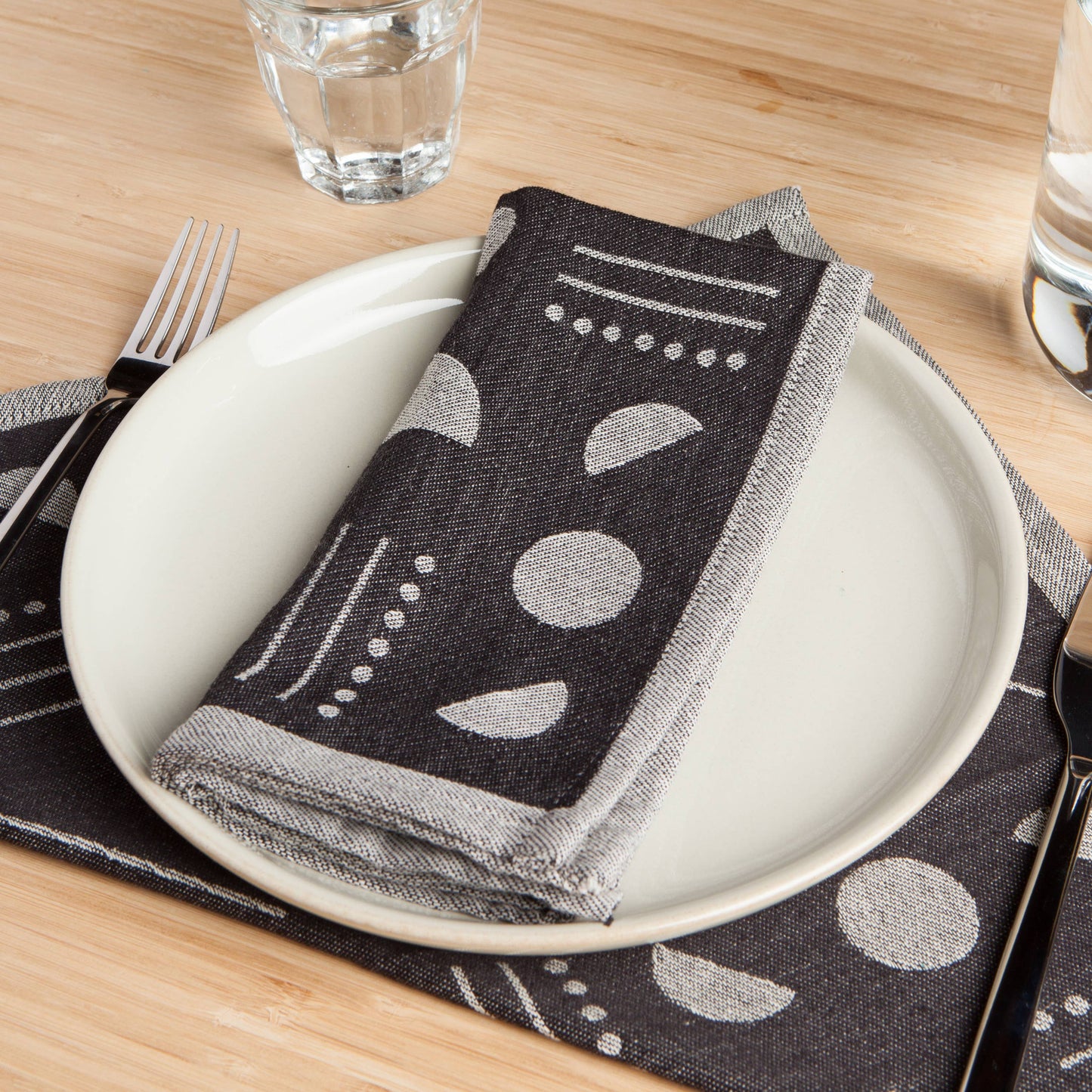 Danica Studio Domino Woven Cotton Jacquard Napkins Set of 4