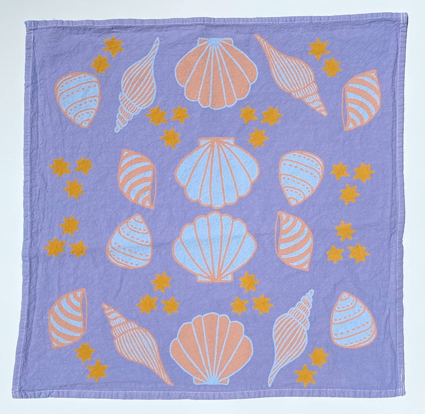 Magic Seashells Purple 20" Tea Towel - 100% Cotton