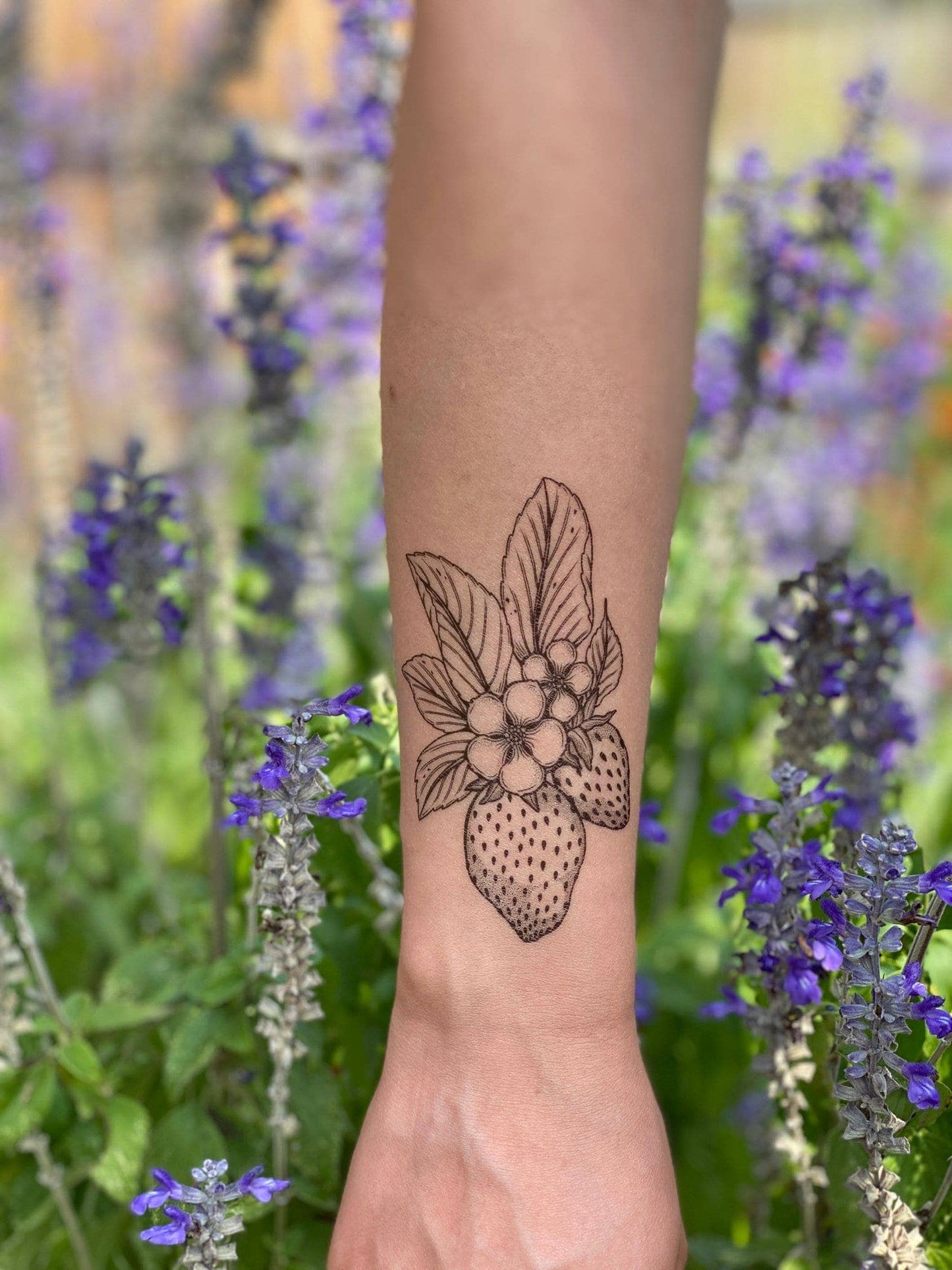 Strawberry Temporary Tattoo