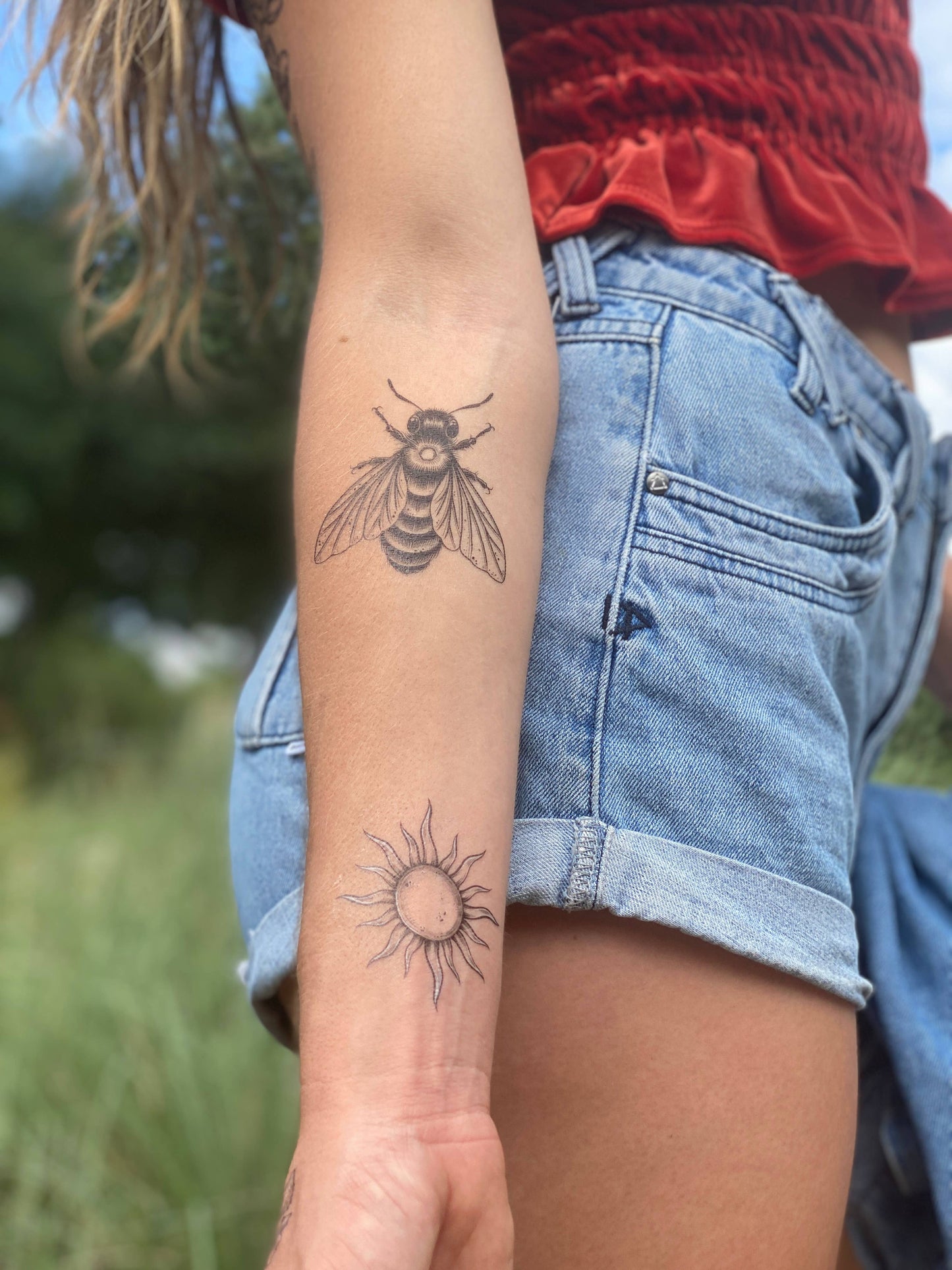 Big Bee Temporary Tattoo