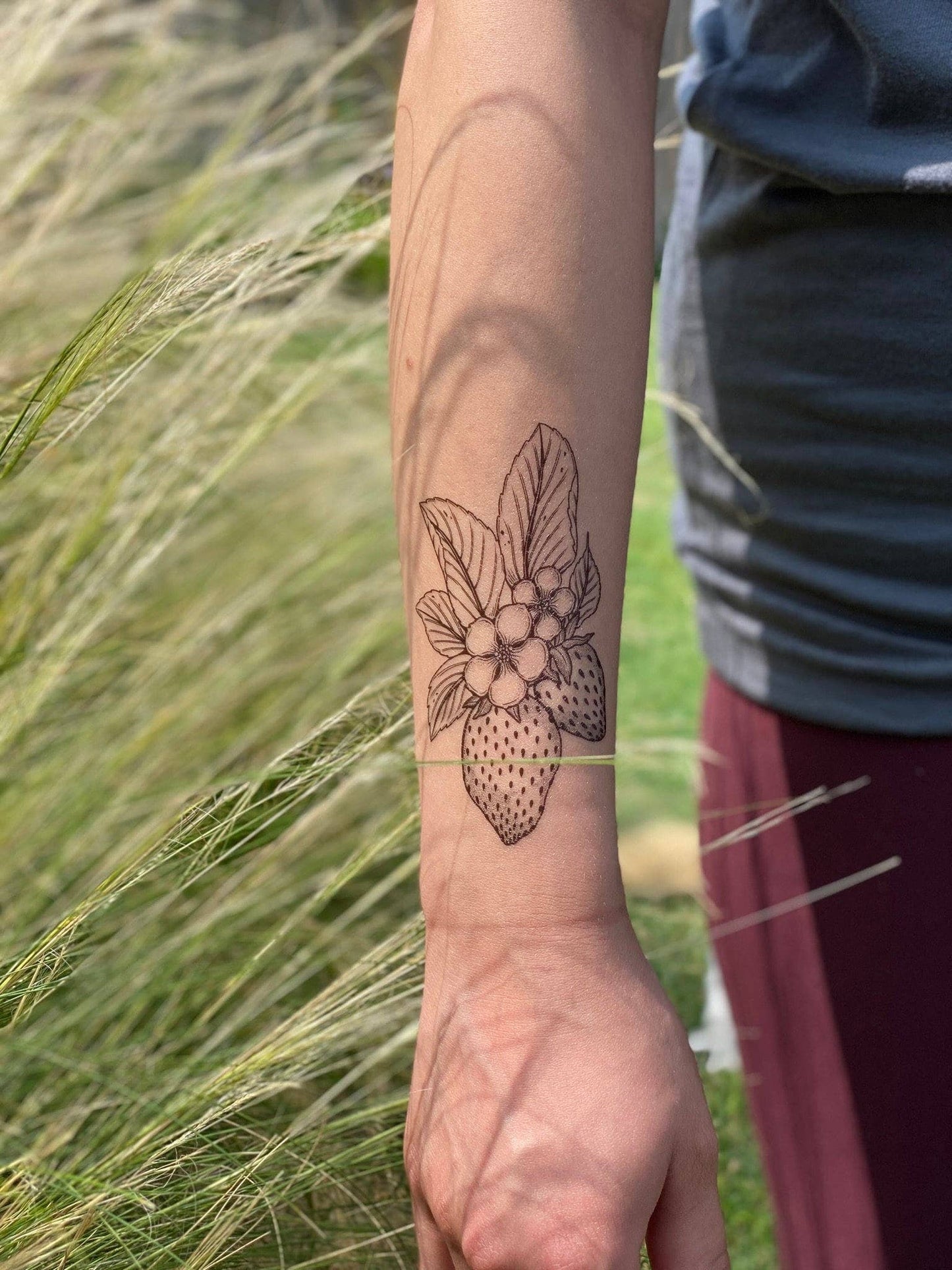 Strawberry Temporary Tattoo