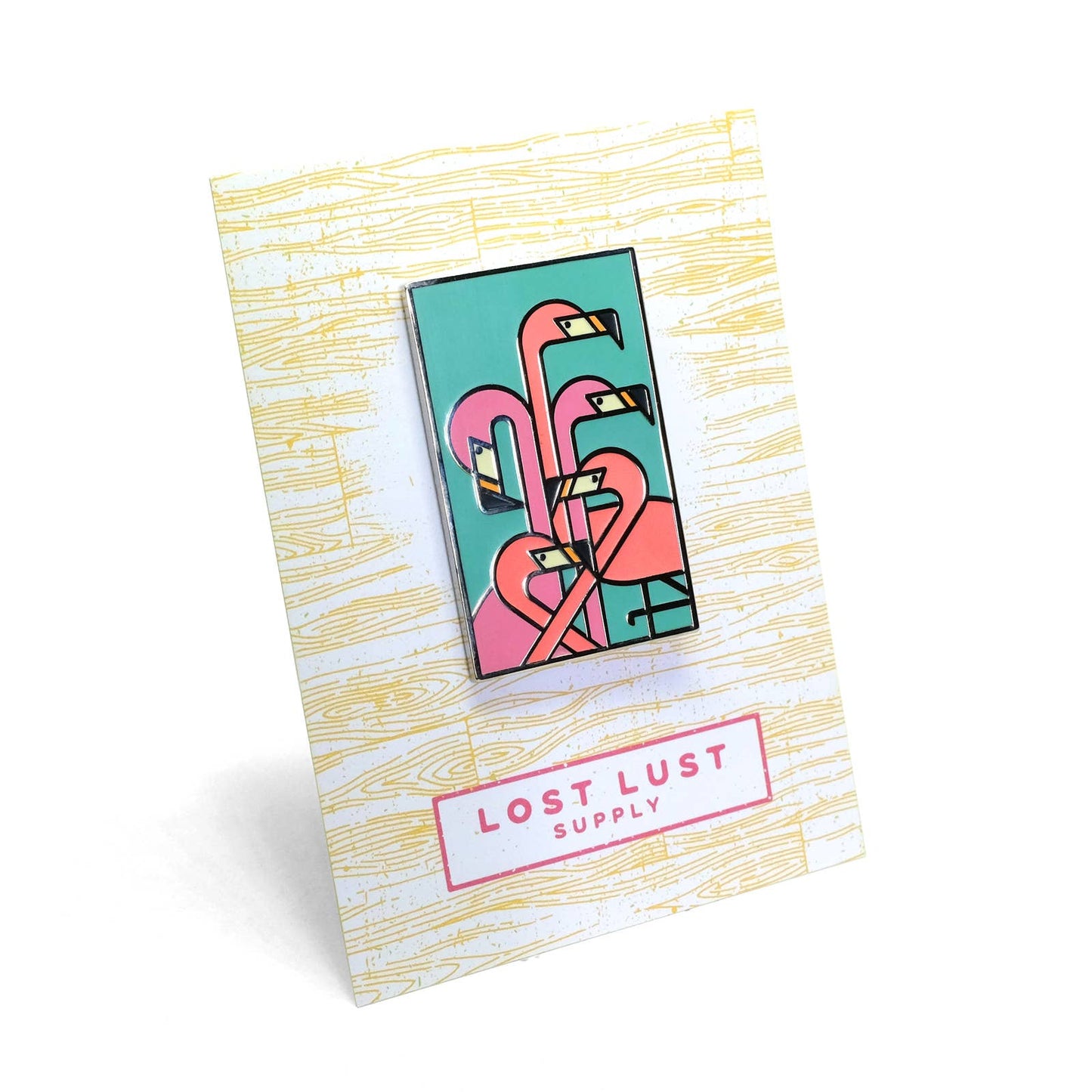 Art Deco Flamingos Pin