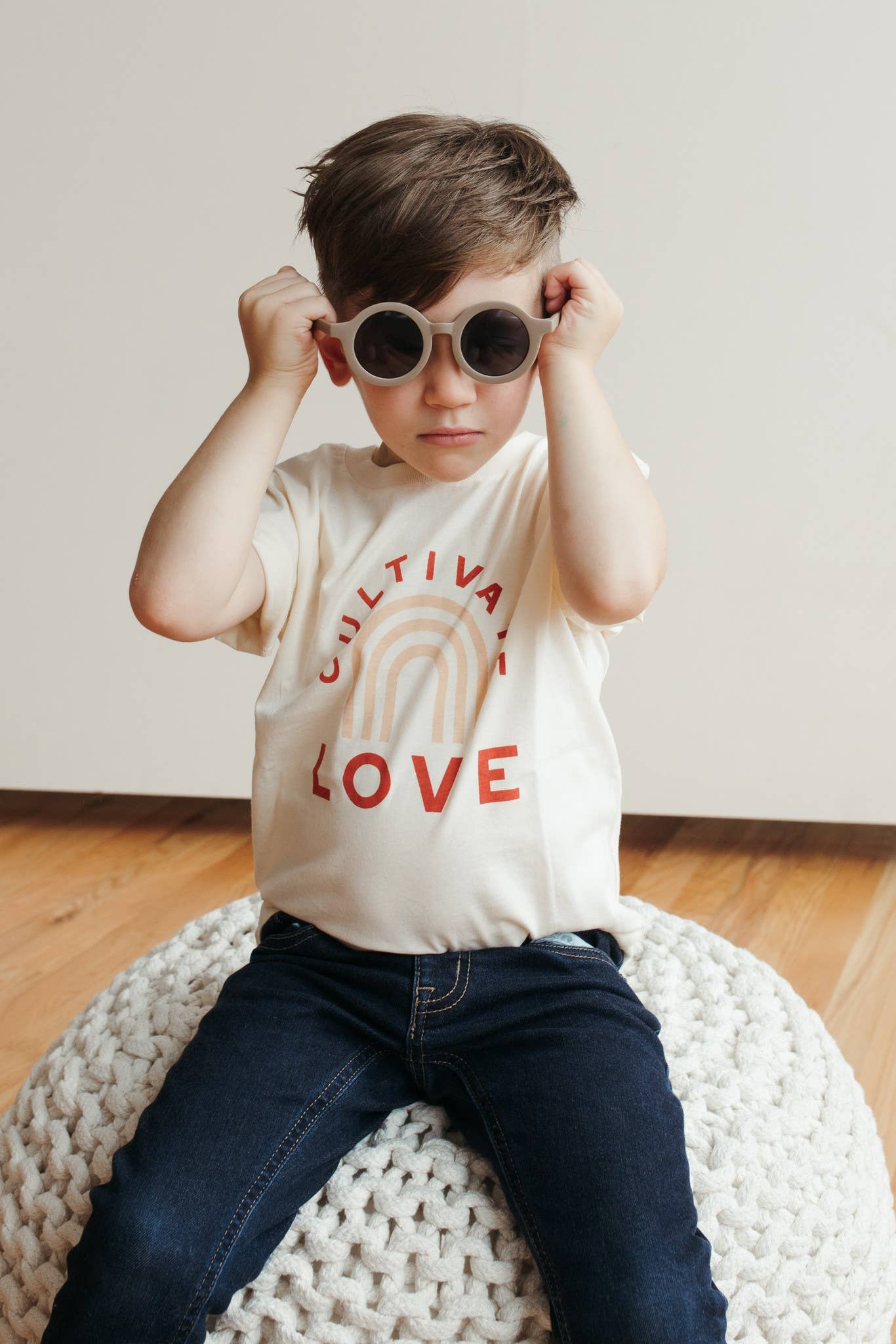 Cultivate Love kid's graphic tee, rainbow t-shirt, toddler