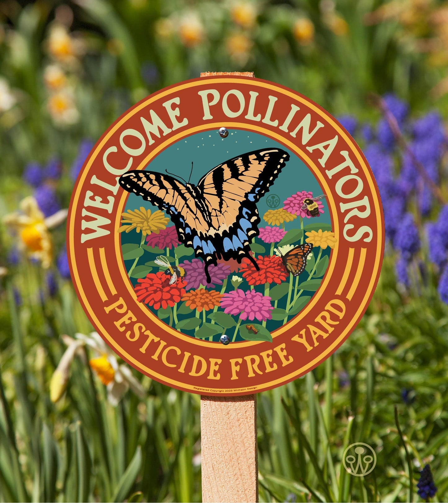 Welcome Pollinators -Swallowtail- Garden Sign