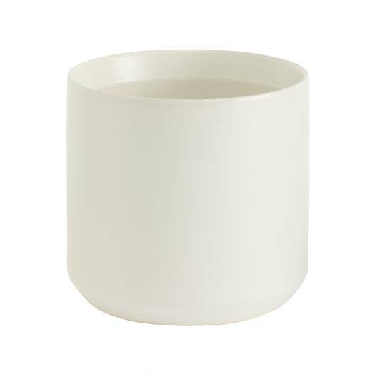 Round White Pot