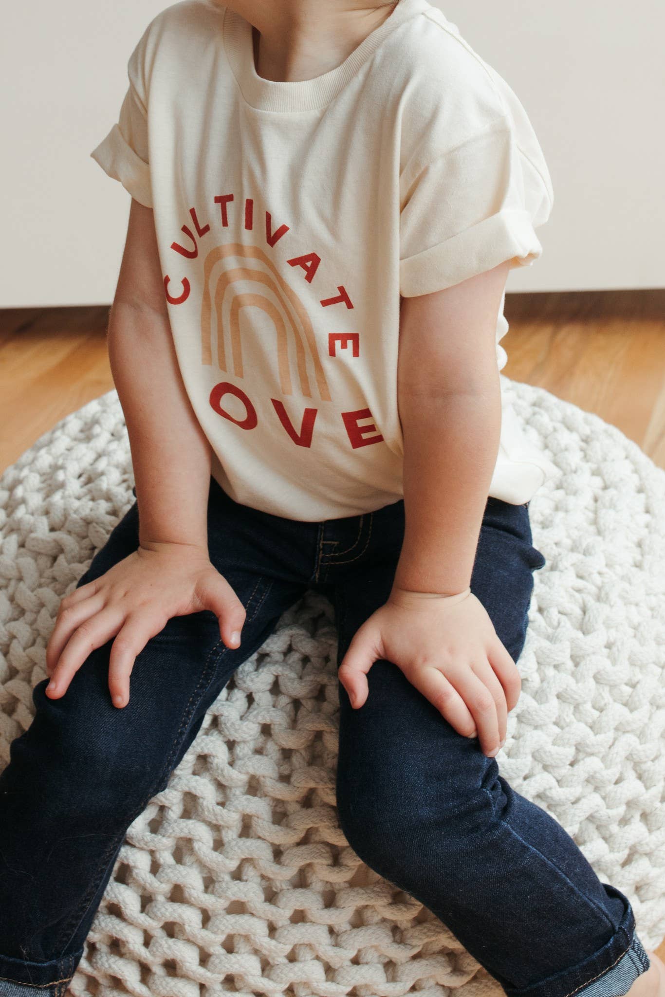 Cultivate Love kid's graphic tee, rainbow t-shirt, toddler