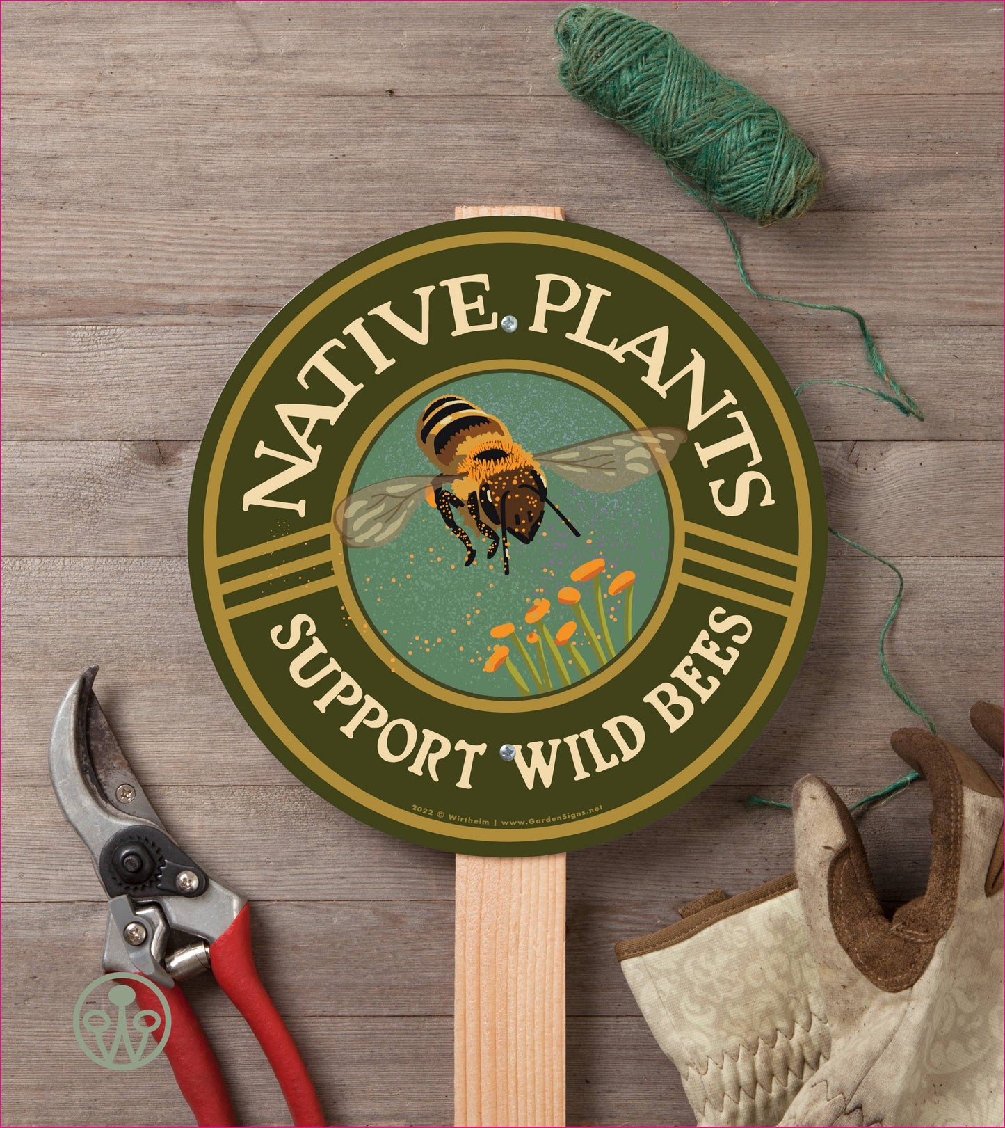 Native Plants - Support Wild Bees - Garden Sign