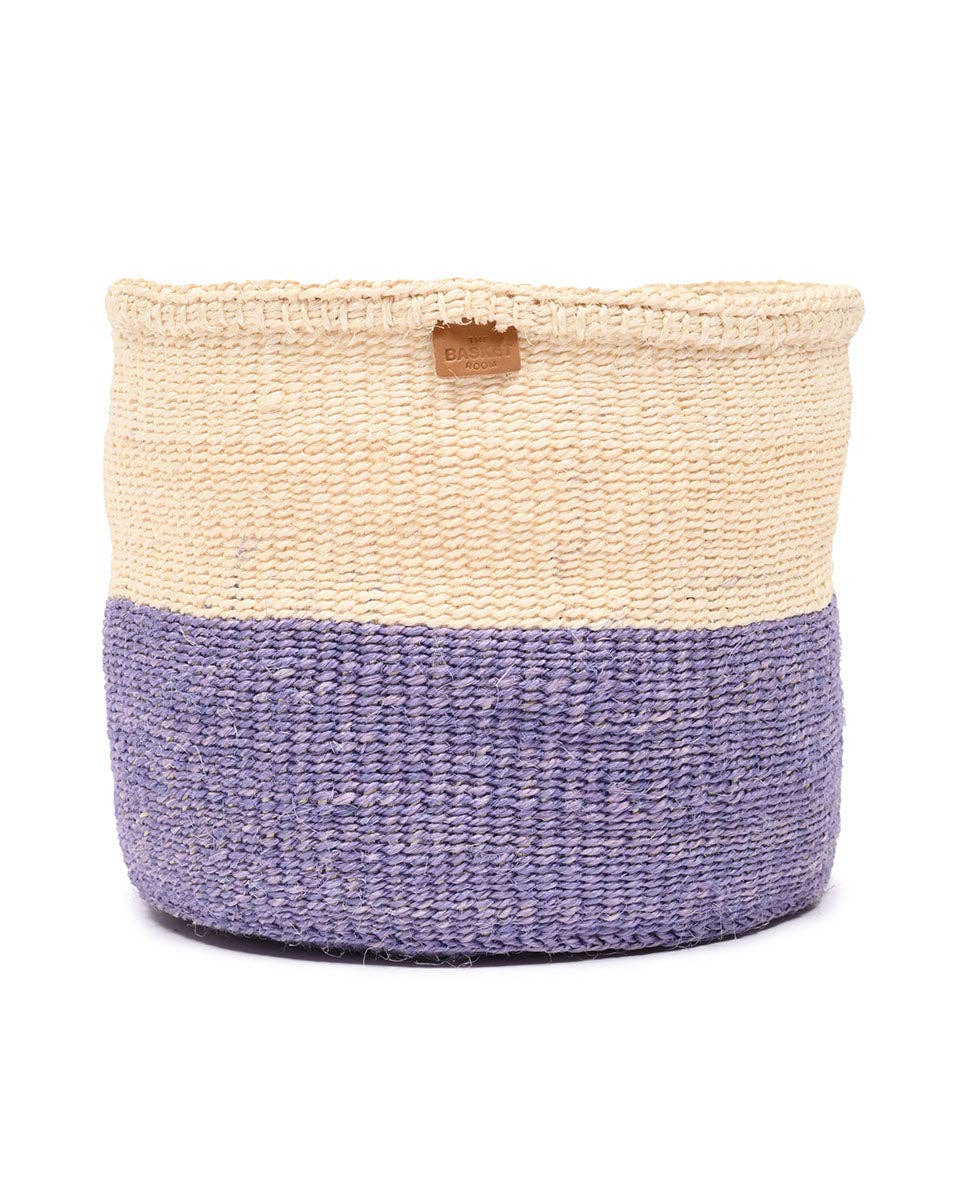 JADALA: Lavender Colour Block Woven Basket