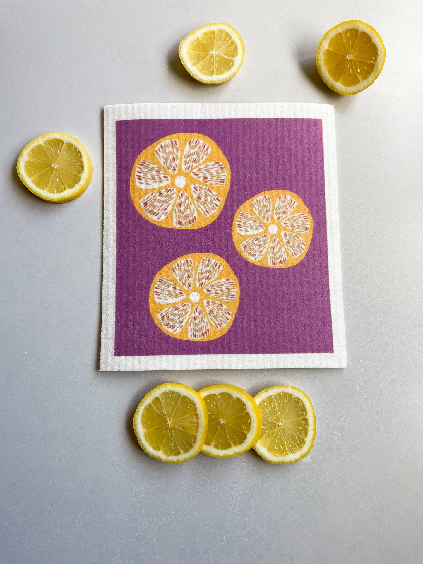 Lemon Slices Swedish Dishcloth