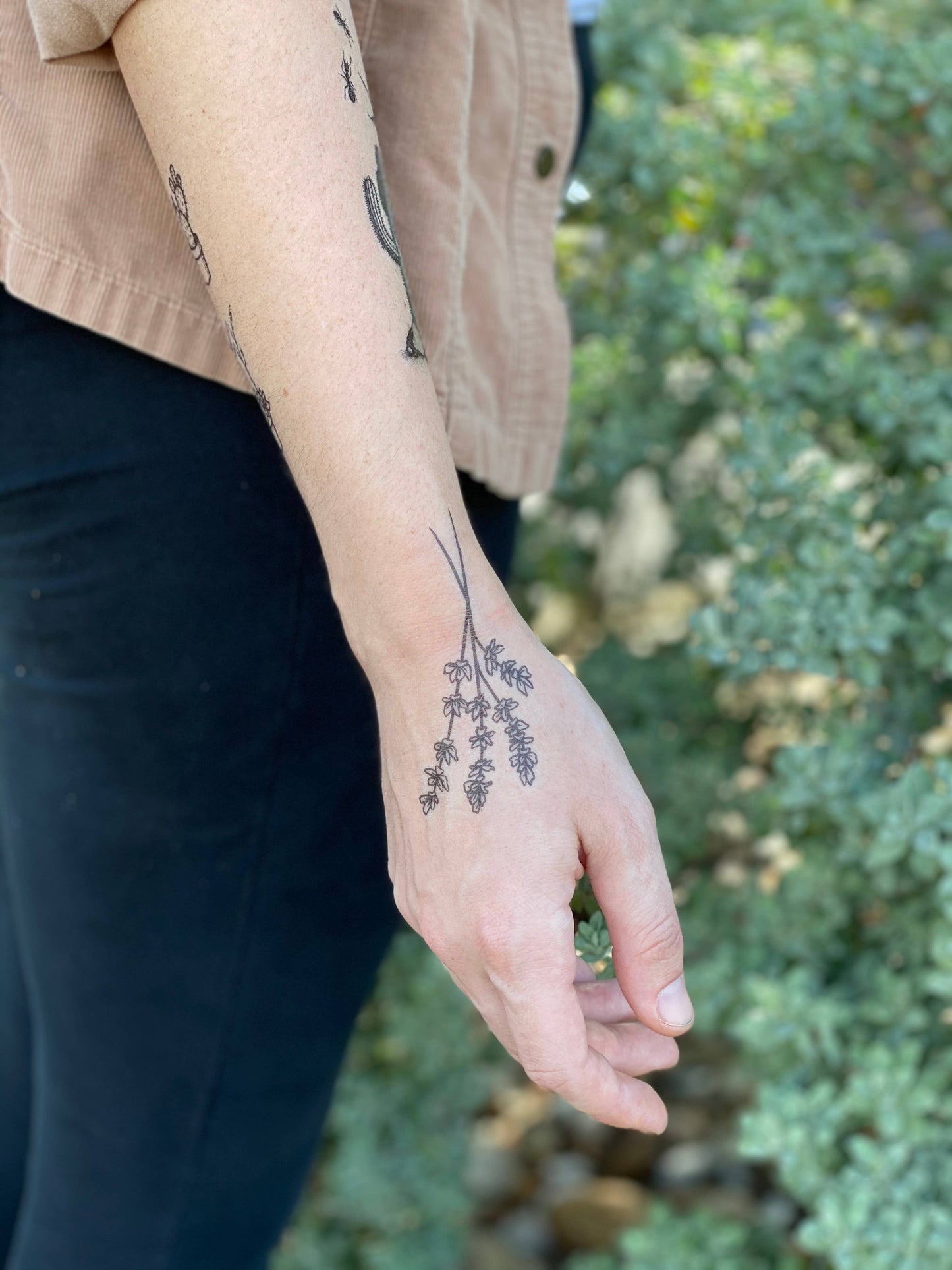 Lavender Twigs Temporary Tattoo