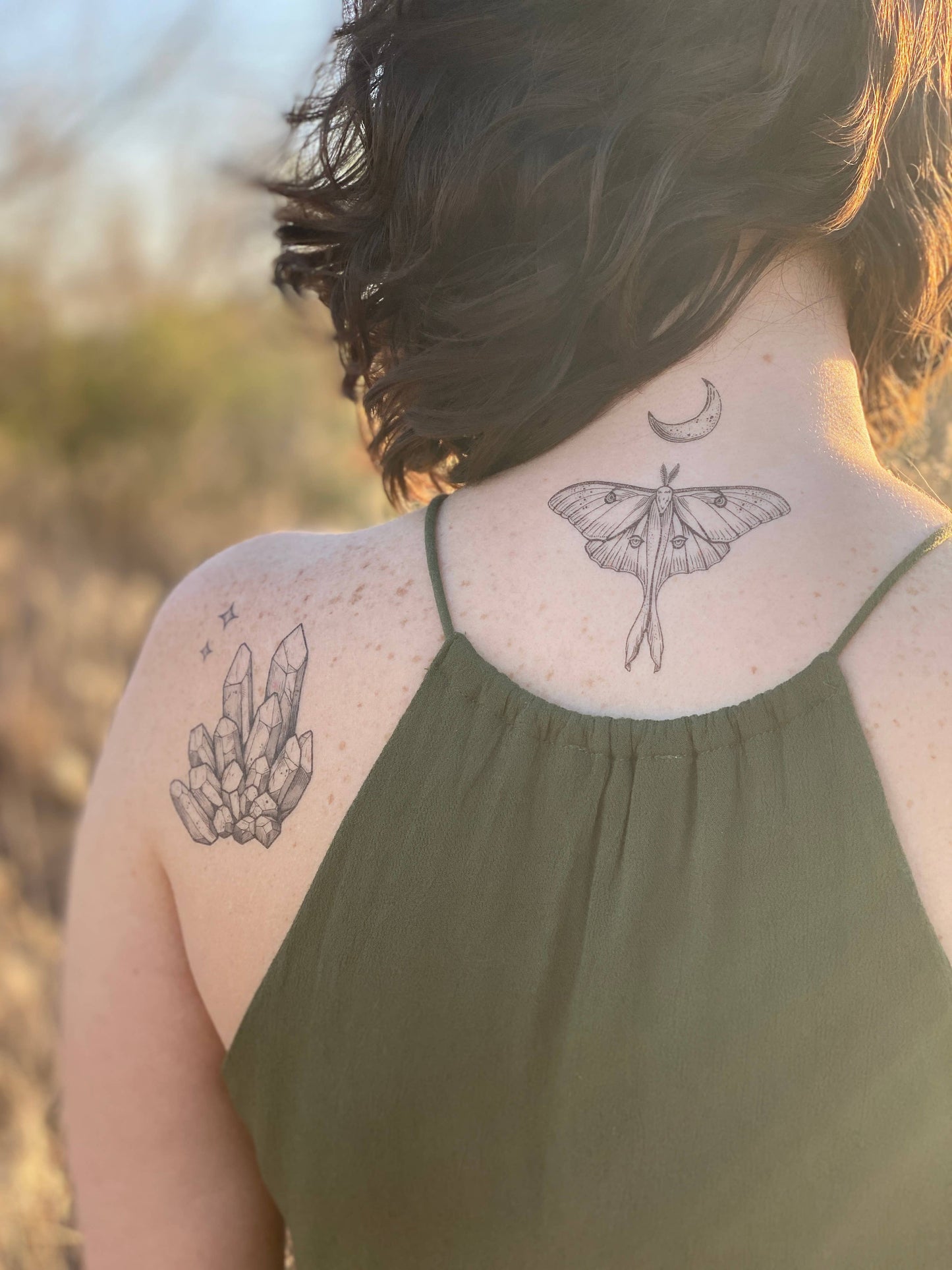 Luna Moth Temporary Tattoo