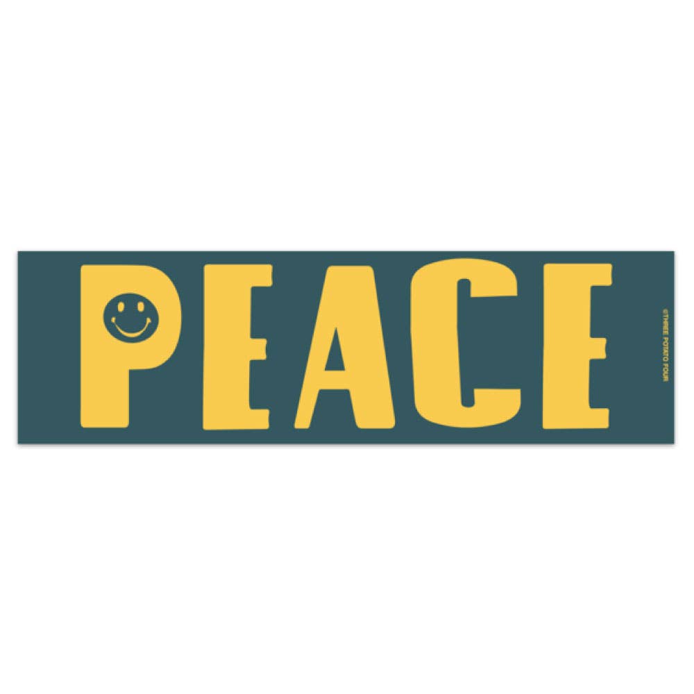 Bumper Magnet - Peace (Yellow + Teal)