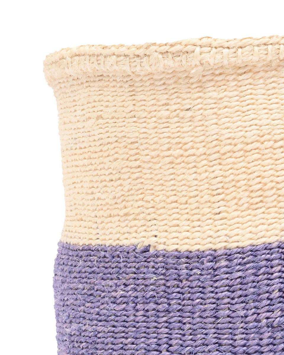 JADALA: Lavender Colour Block Woven Basket