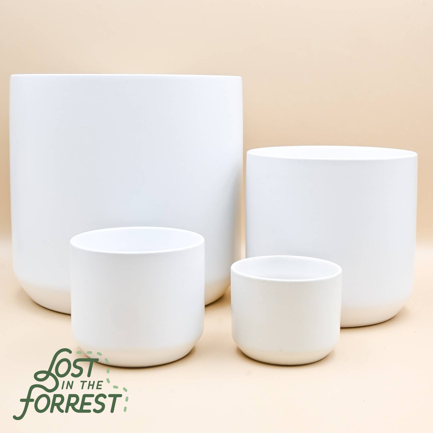 Round White Pot