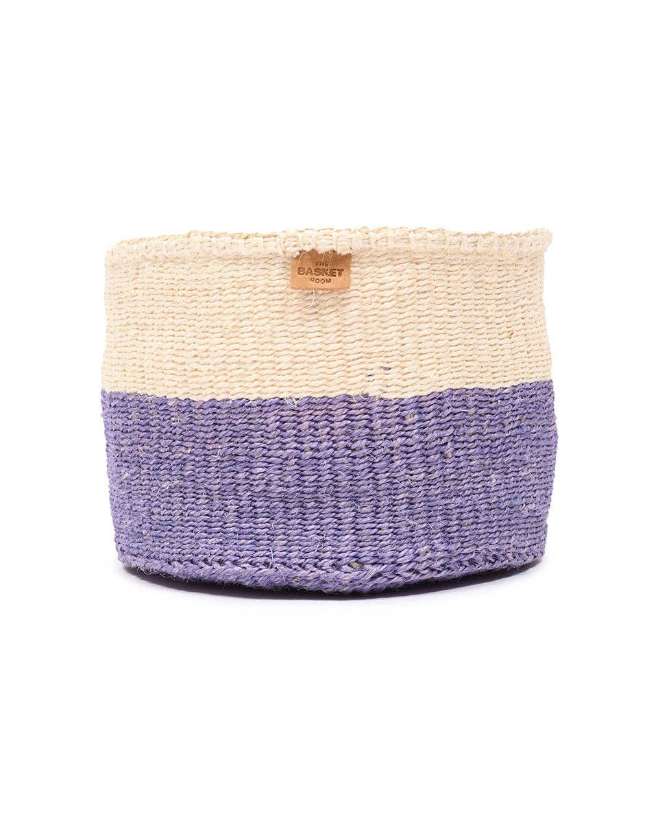 JADALA: Lavender Colour Block Woven Basket