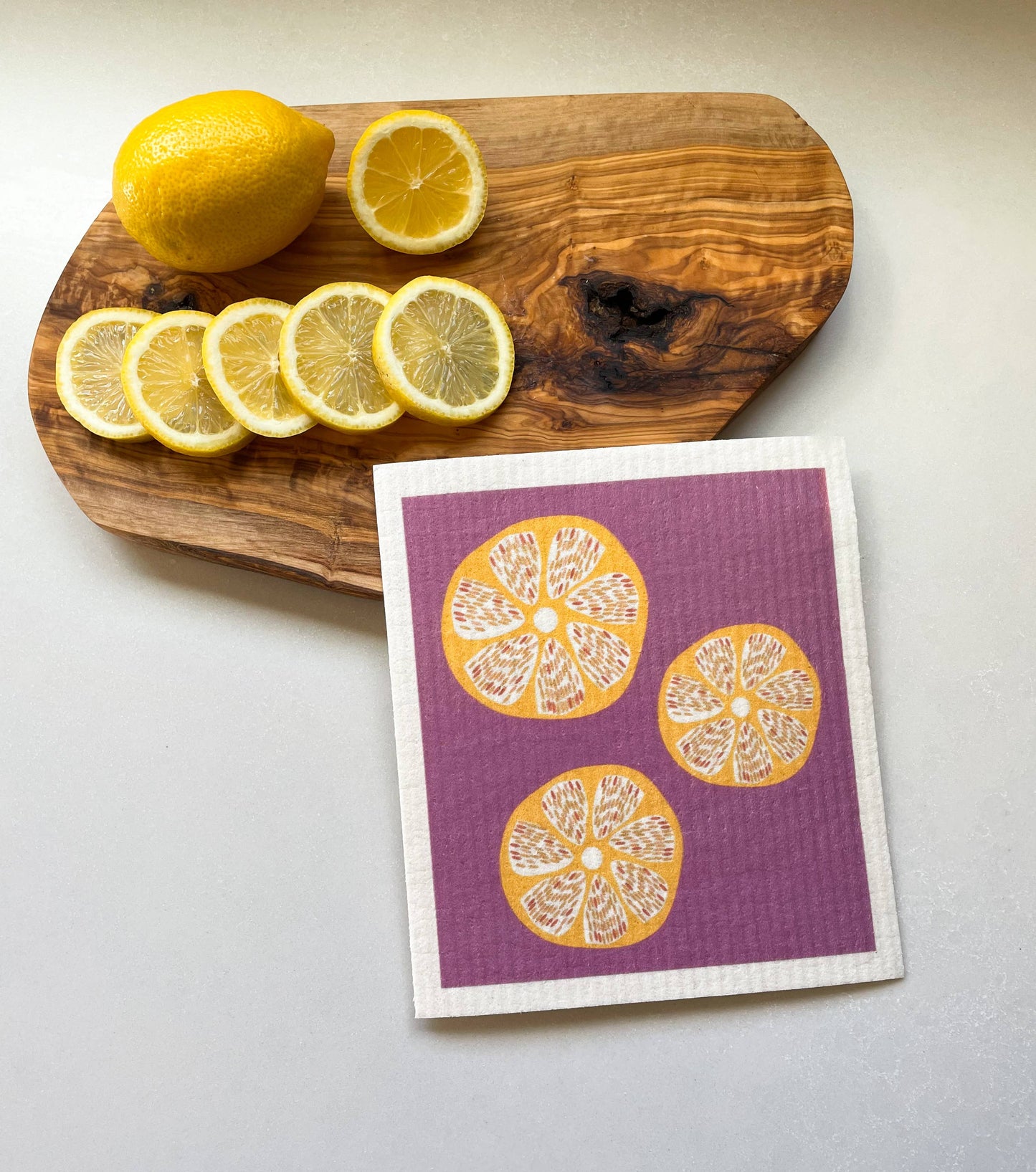 Lemon Slices Swedish Dishcloth