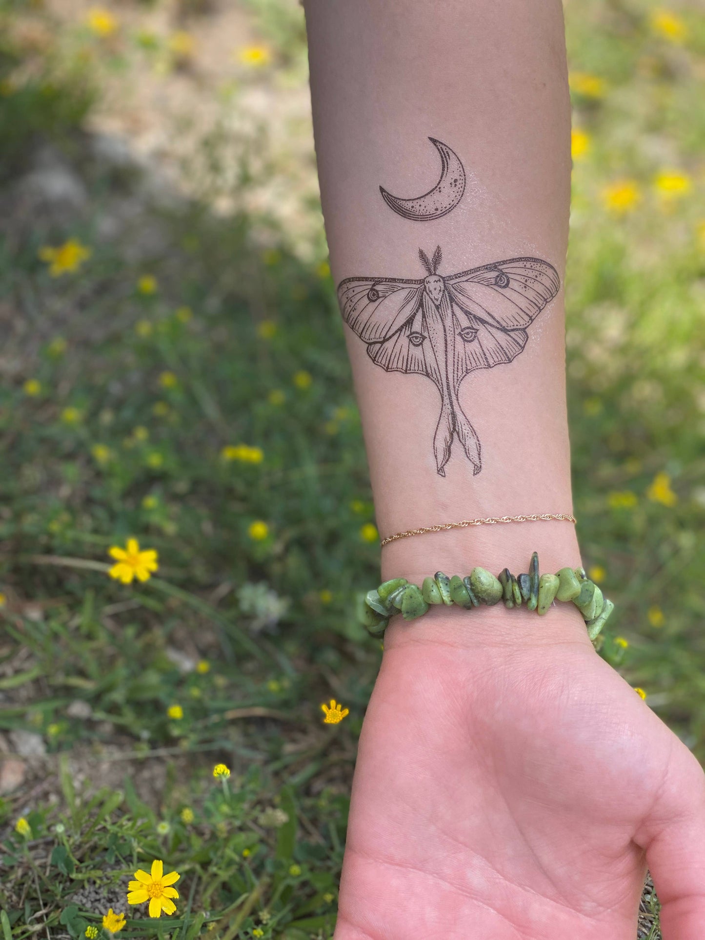 Luna Moth Temporary Tattoo