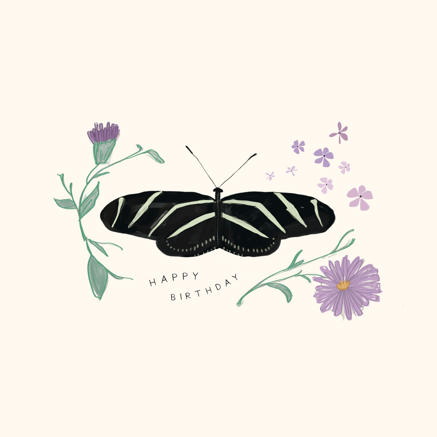 Happy Birthday Card - Butterfly