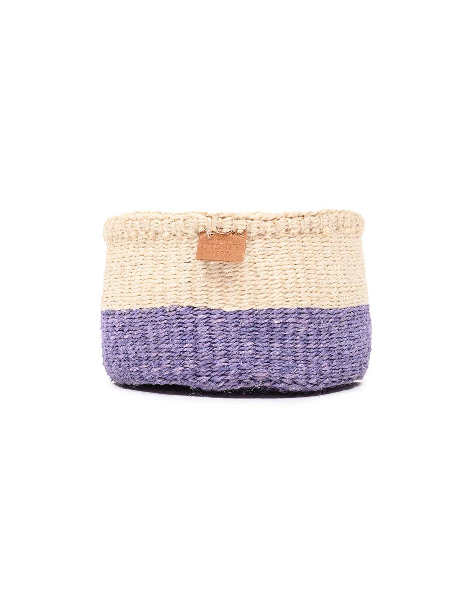 JADALA: Lavender Colour Block Woven Basket