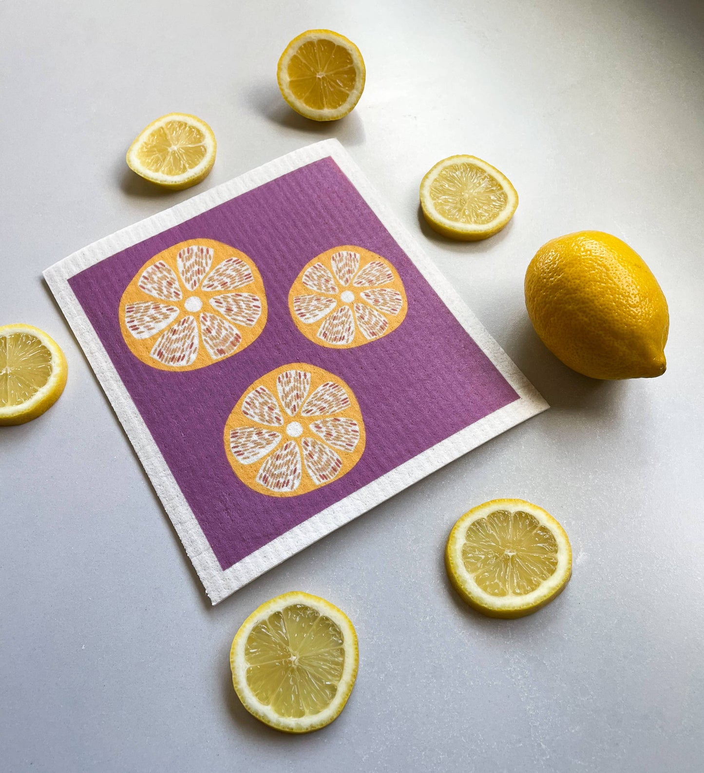 Lemon Slices Swedish Dishcloth