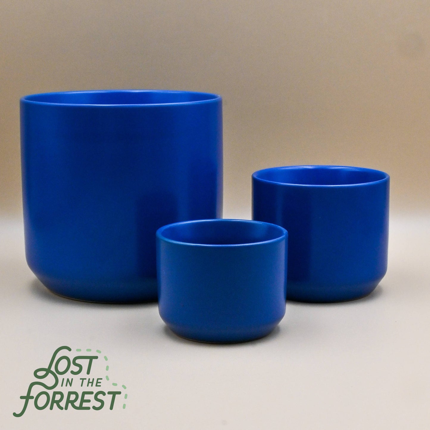 Round Blue Pot