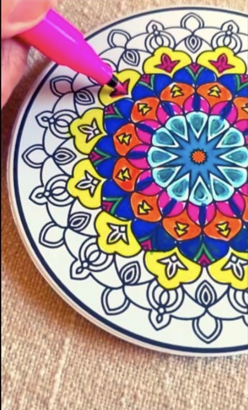 Mindful Mandala Painting with Tea and Treats! Sunday February 9th 11:30-1:30