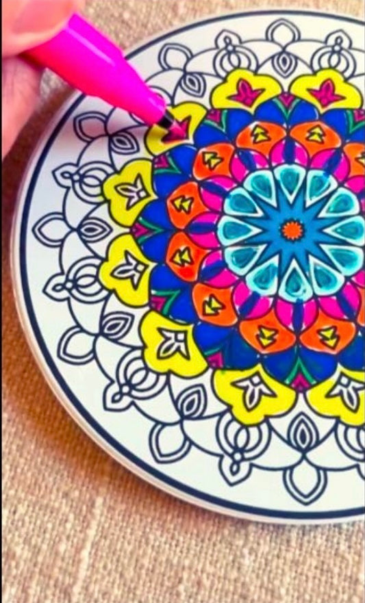 Mindful Mandala Painting with Tea and Treats! Sunday February 9th 11:30-1:30