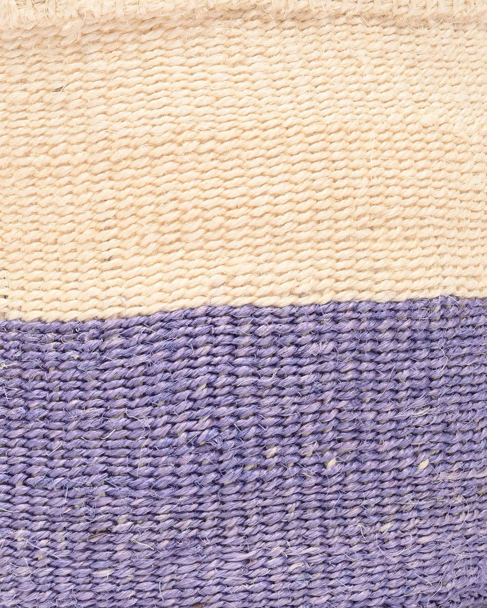 JADALA: Lavender Colour Block Woven Basket