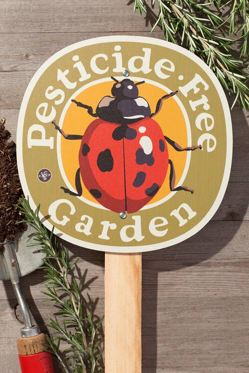 Ladybug Pesticide Free - Garden Sign