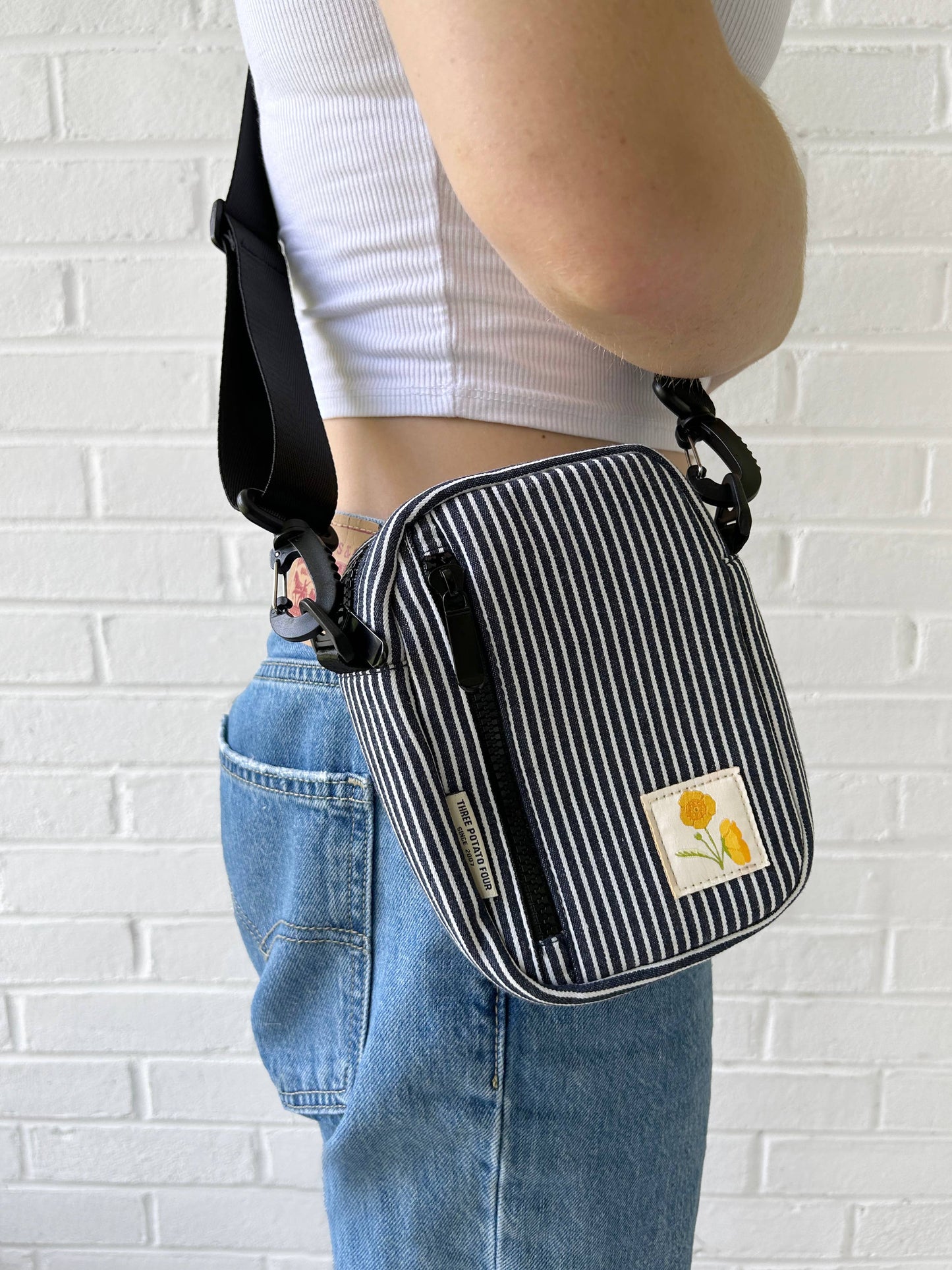 Crossbody Bag - Buttercup (Hickory Stripe)