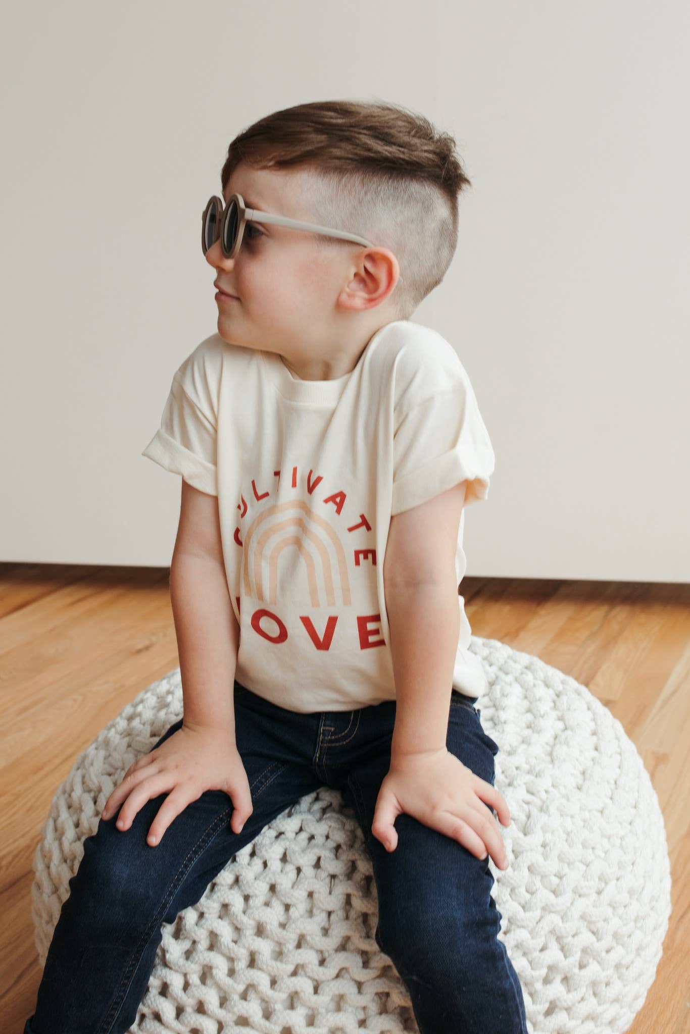 Cultivate Love kid's graphic tee, rainbow t-shirt, toddler