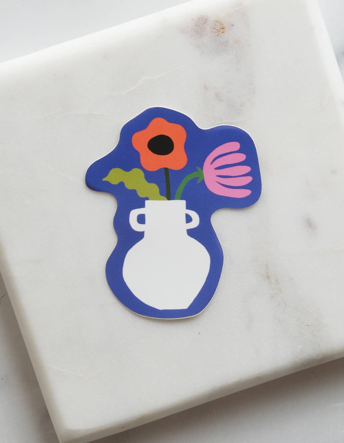 Indigo Vase Die Cut Sticker