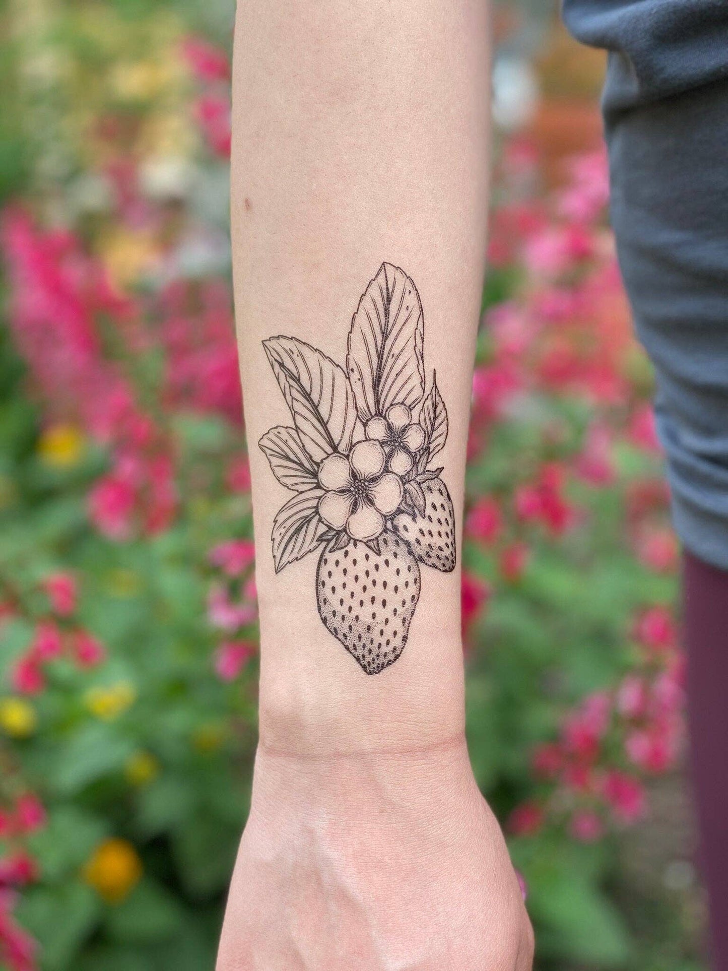 Strawberry Temporary Tattoo