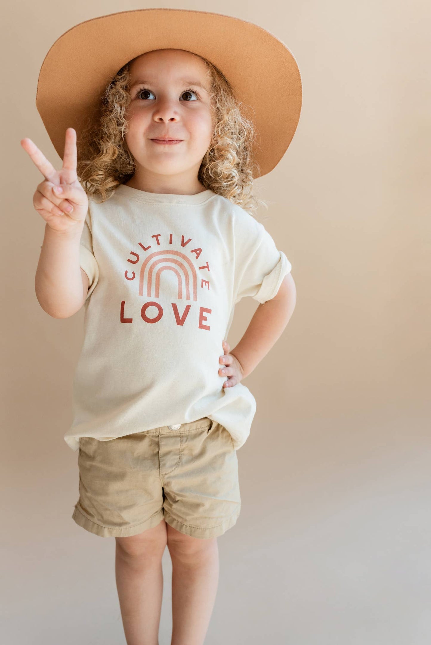 Cultivate Love kid's graphic tee, rainbow t-shirt, toddler