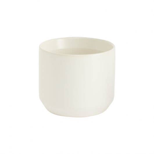 Round White Pot