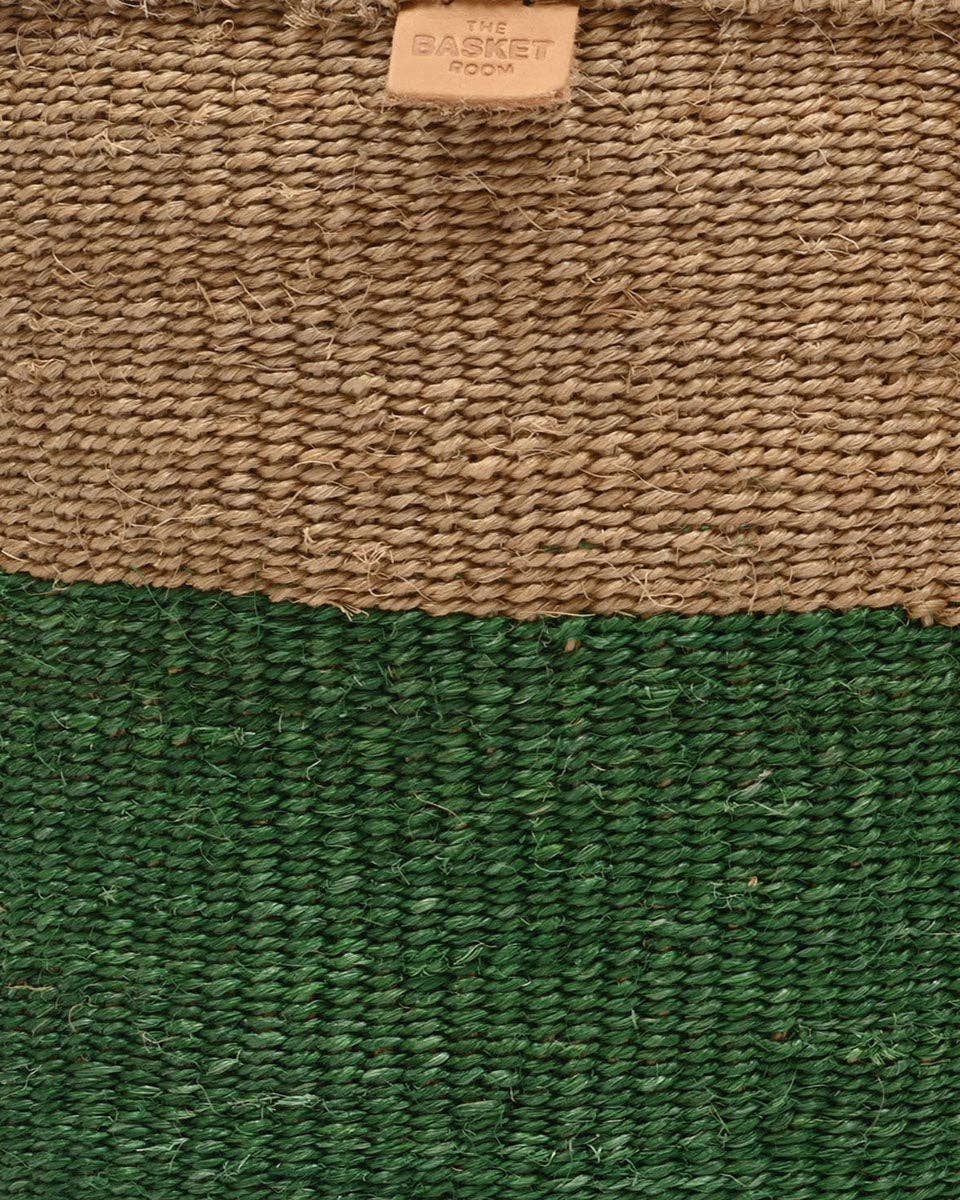 UMA: Green & Brown Duo Colour Block Woven Basket