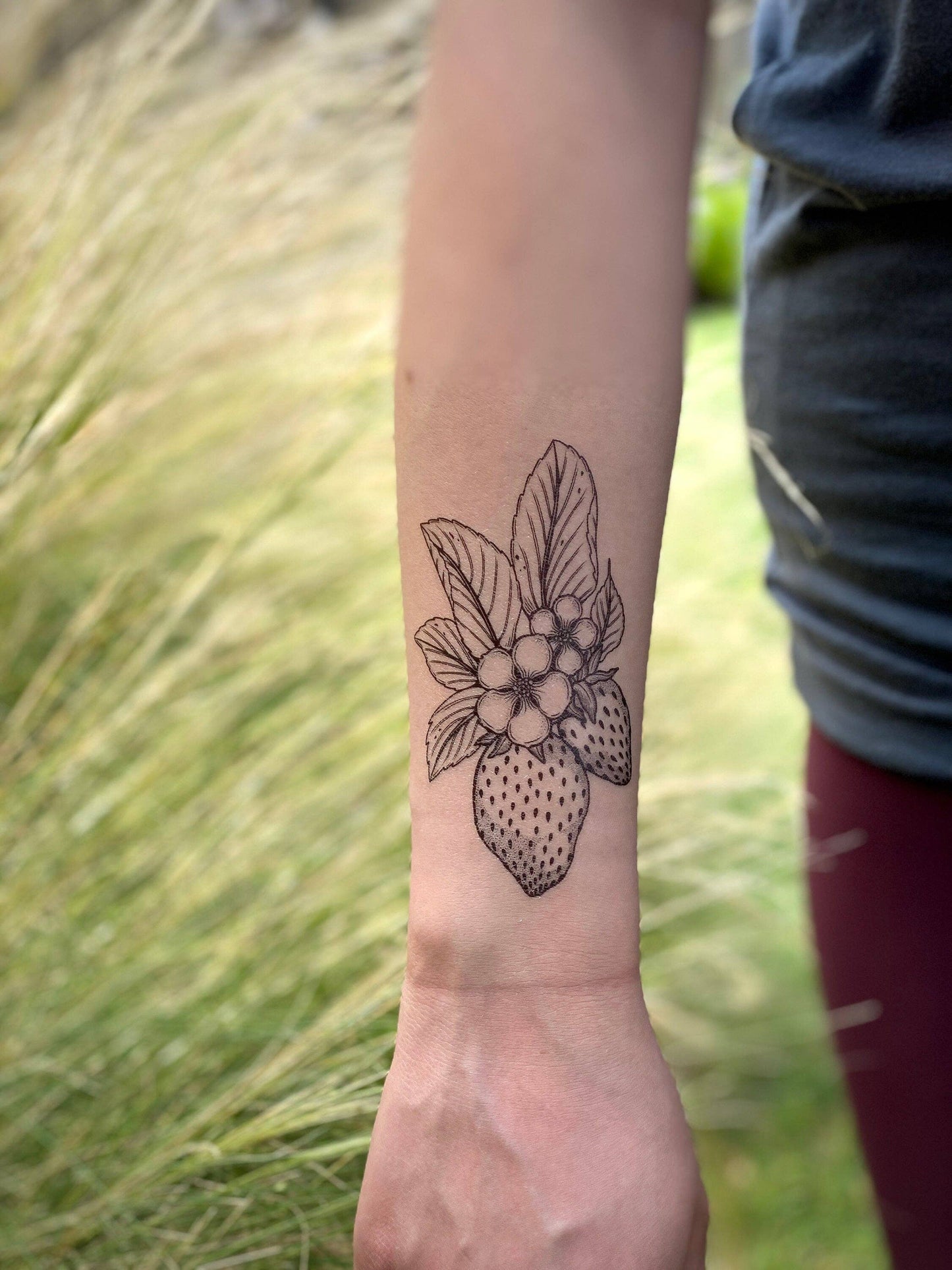 Strawberry Temporary Tattoo