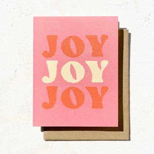 Joy Joy Joy - Fun retro holiday card