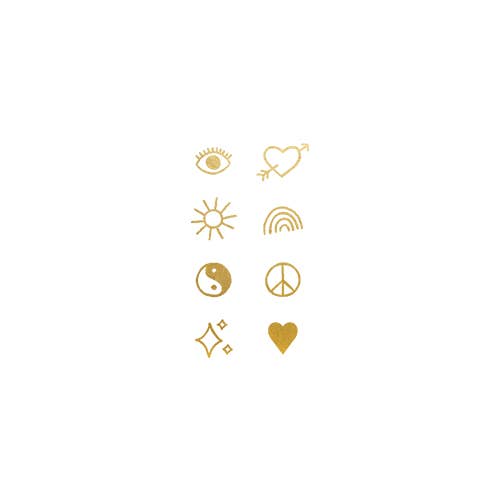 Gold Tattly Flash MTL Tattoo Pair  *NEW SP24