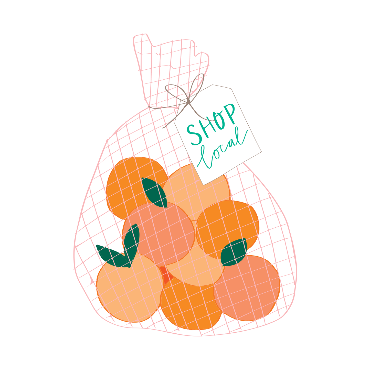 Shop Local Oranges Sticker