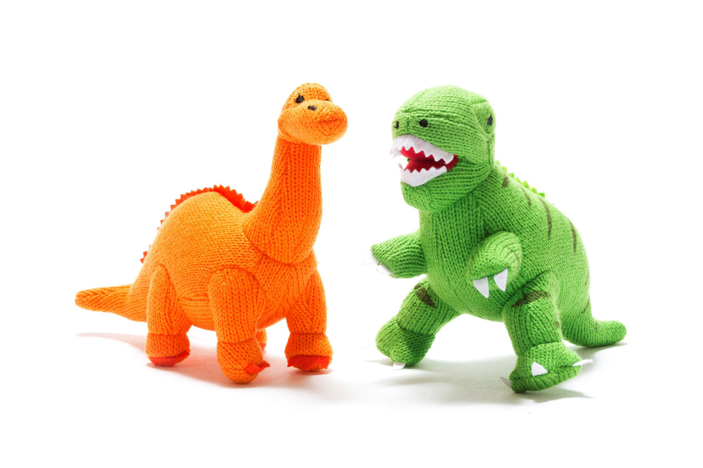 Knitted Green T Rex Dinosaur Plush Toy