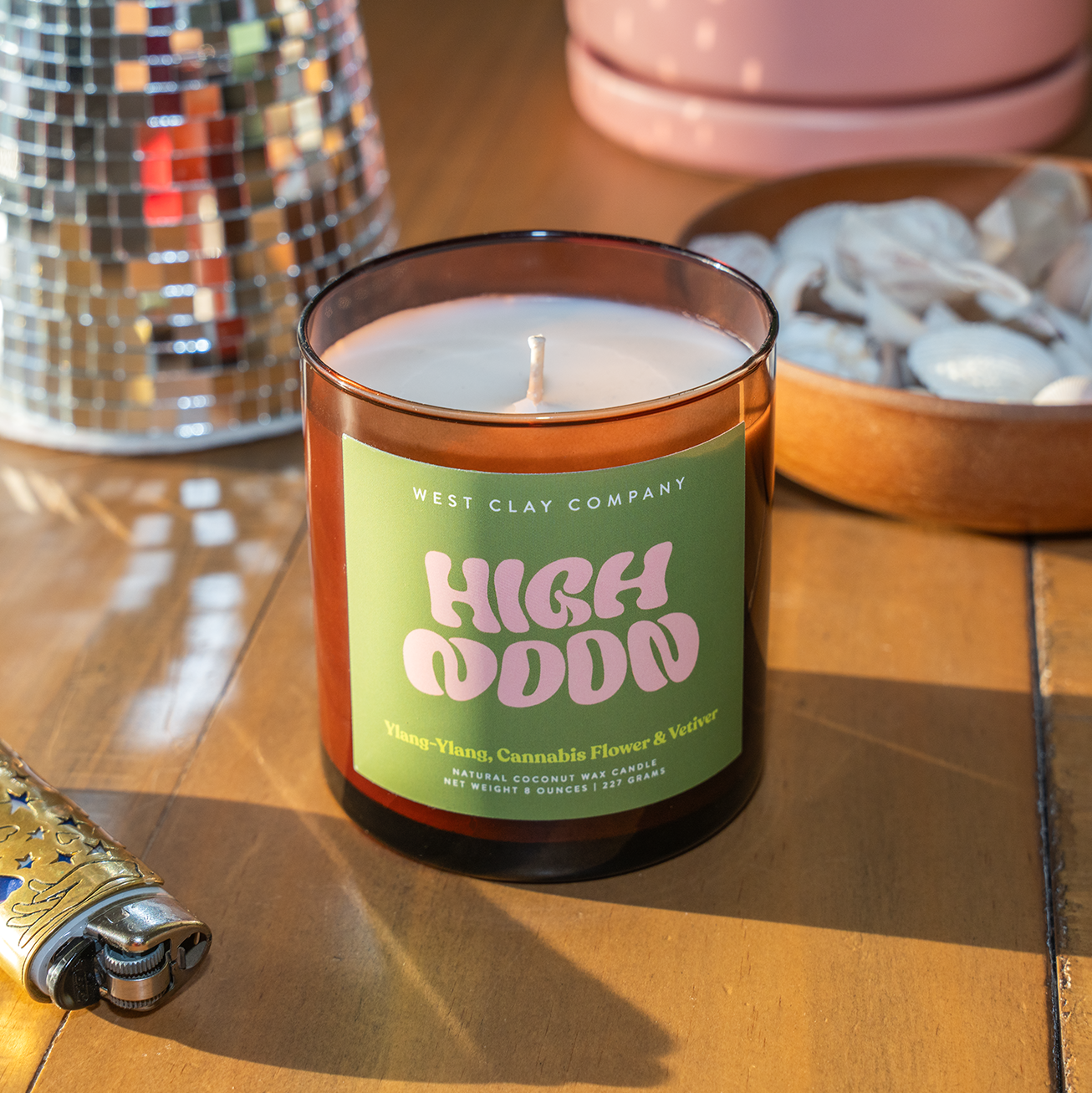 High Noon Candle - Ylang Ylang, Hemp Flower & Vetiver 🌿💨