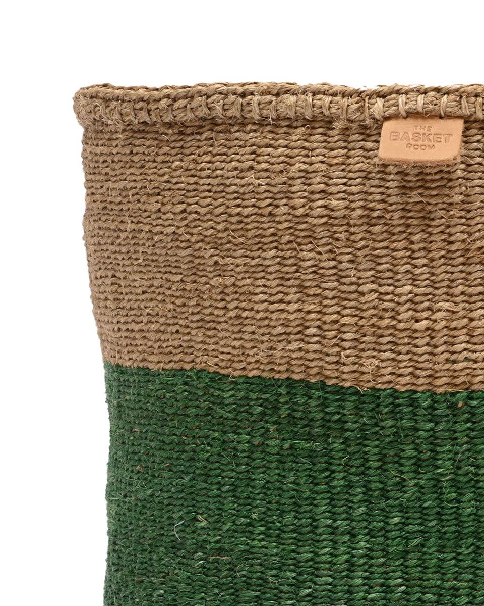 UMA: Green & Brown Duo Colour Block Woven Basket