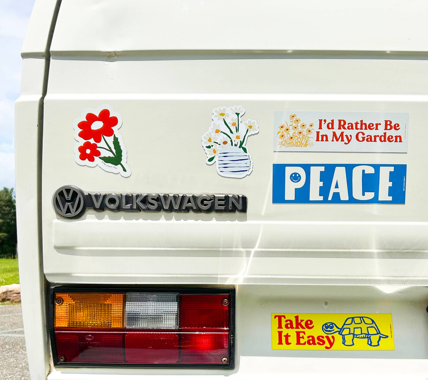 Bumper Magnet - Peace (Blue + White)